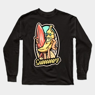 banana surfing Long Sleeve T-Shirt